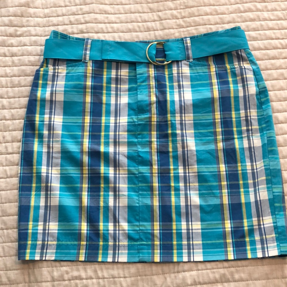 Chaps Plaid Skirt